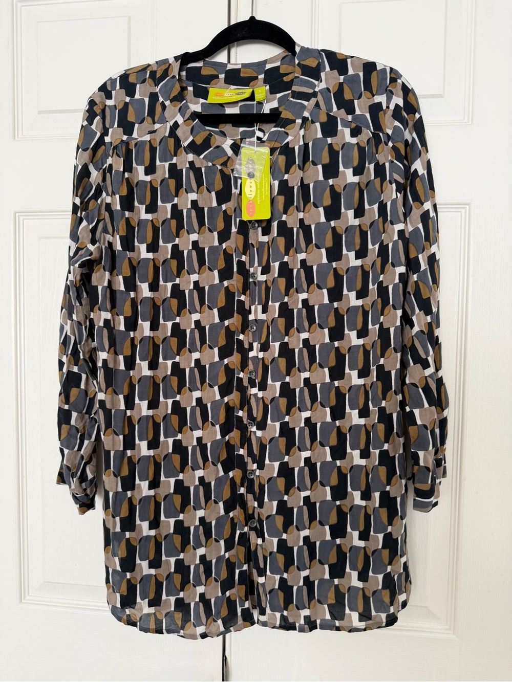 Rock Flower Paper Tunic Women’s Button-Front Top